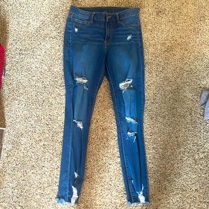 Distressed jeans